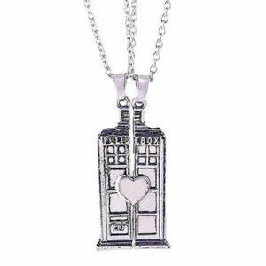 TARDIS Necklace Set Couple Best Friends Doctor Who